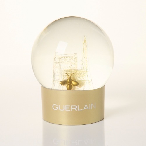 Guerlain, Paris Gold Snow Globe with Box