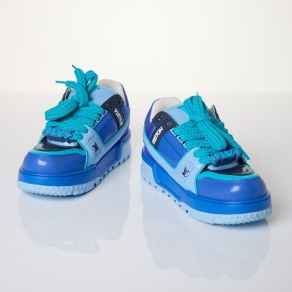 Louis Vuitton, Blue / Light Blue / Turquoise, Trainer Maxi Sneaker with Box - Near new