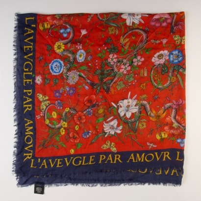 Gucci, L'Aveugle Par Amour, 50% Silk / 50% Wool Scarf