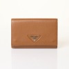 Prada, Vitello Daino Cognac Leather Clutch, circa 2021
