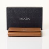 Prada, Vitello Daino Cognac Leather Clutch, circa 2021 - 3