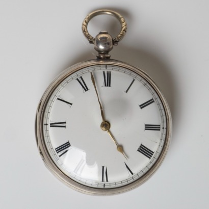 Sterling Silver James Davis Verge Fusee Pocket Watch circa.1868