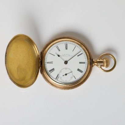 9ct Rolled Gold American Waltham Watch Co. Full-Hunter Pocket Watch circa 1894