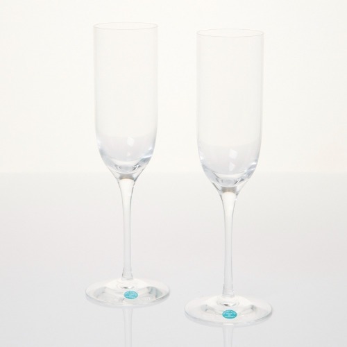 Tiffany & Co., Champagne Flutes, Set of Two with Box