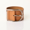 Herm&egrave;s, Barenia Leather Wide Buckle Bracelet with Box