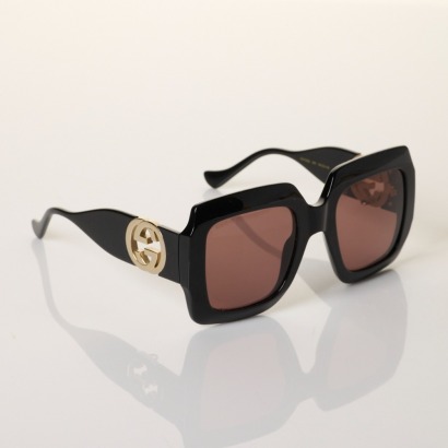 Gucci, GG, Black Sunglasses with Case