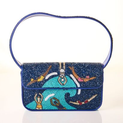 Staud, Swimmers, Tommy Hand-Beaded Shoulder Bag