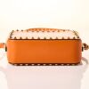 Valentino Garavani, Orange Rockstud Camera Bag - 4