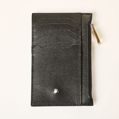 Montblanc, Meisterstuck, Black Leather Credit Card Holder with Box - As new