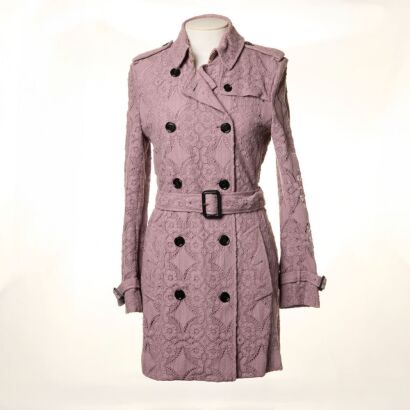Burberry, Kensington Gabardine Lace Trench Coat, SIze UK 12 - Near new
