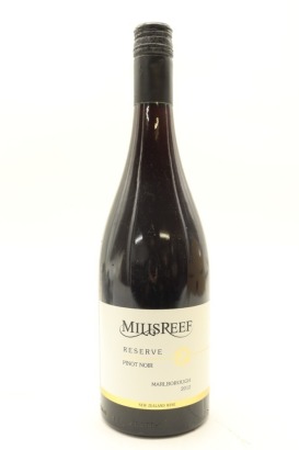 (1) 2012 Mills Reef Reserve Pinot Noir, Marlborough