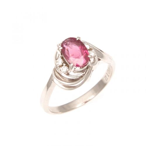 Platinum Ruby and Diamond Ring