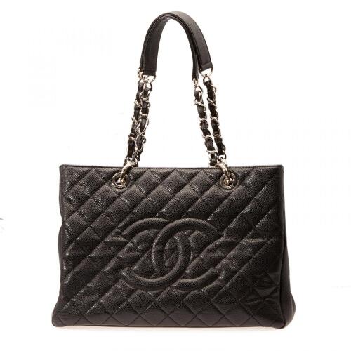 Chanel Quilted Leather Logo Bag