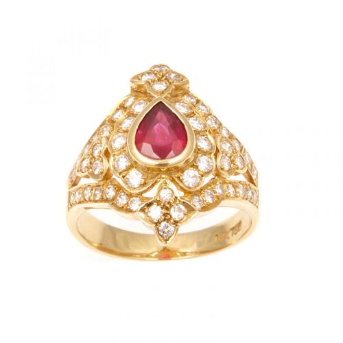 18ct Ruby and Diamond Ring