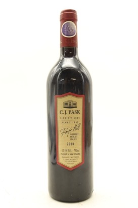 (1) 2000 C.J. Pask Roy's Hill Cabernet Merlot Malbec, Gimblett Gravels