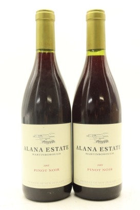 (2) 2001 Alana Estate Pinot Noir, Martinborough