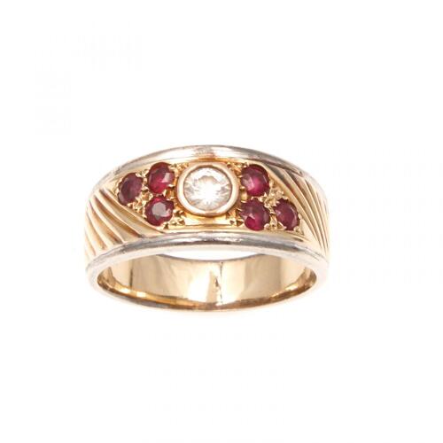 9ct Ruby and Diamond Ring