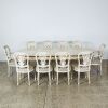 A French Louis Style Neoclassical Dining Table and Ten Chairs