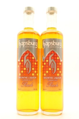 (2) Hapsburg Peach Absinthe Liqueur, Europe, 33% ABV, 700ml