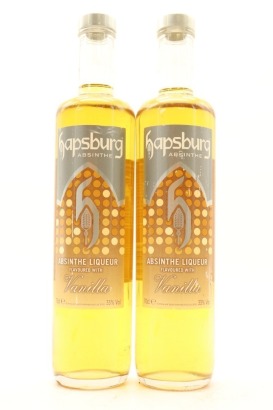 (2) Hapsburg Vanilla Absinthe Liqueur, Europe, 33% ABV, 700ml