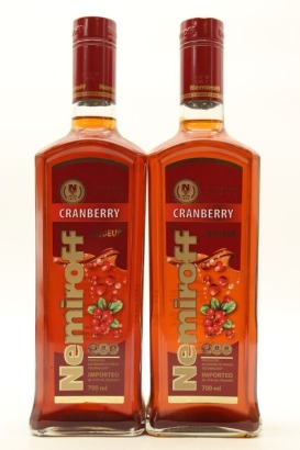 (2) Nemiroff Cranberry Brandy Liqueur, Ukraine, 21% ABV, 700ml