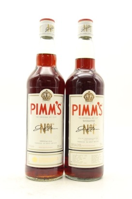 (2) Pimm's No. 1 Gin Cup Liqueur, England, 25% ABV, 750ml