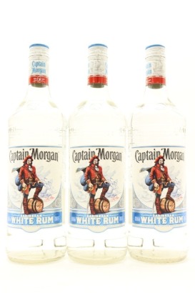 (3) Captain Morgan White Rum, Puerto Rico, 37.5% ABV, 1000ml