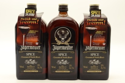 (3) Jagermeister Winterkrauter - Spice Cinnamon & Vanilla Herbal Liqueur, Germany, 25% ABV, 700ml