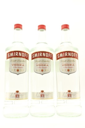 (3) Smirnoff No. 21 Red Label Vodka, 40% ABV, 3000ml