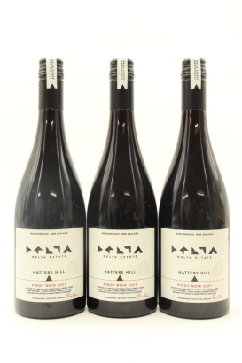 (3) 2021 Delta Estate Hatters Hill Pinot Noir, Marlborough