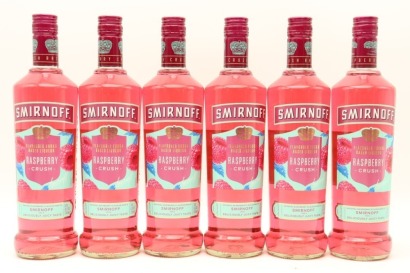 (6) Smirnoff Raspberry Crush Vodka, 30% ABV, 700ml