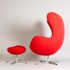 An Arne Jacobsen Egg Style Chair and Stool  - 2