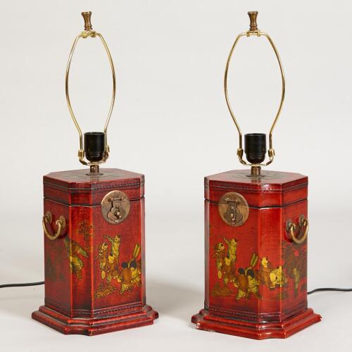A Pair of Vintage Chinese Lamps