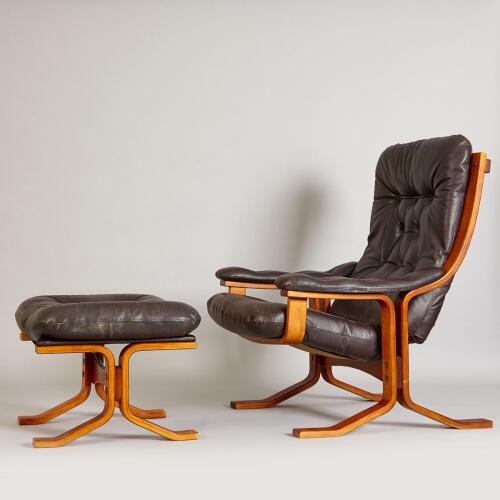 A Danish Deluxe Armchair and Stool