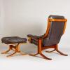 A Danish Deluxe Armchair and Stool - 3