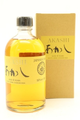 (1) Eigashima - White Oak Distillery Akashi Aged 4 Years White Wine Cask Japanese Blended Whisky, 50% ABV, 500ml (GB)