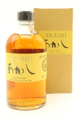 (1) Eigashima - White Oak Distillery Akashi Aged 5 Years White Wine Cask Japanese Blended Whisky, 50% ABV, 500ml (GB)