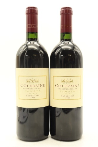 (2) 1998 Te Mata Estate Coleraine, Hawke's Bay