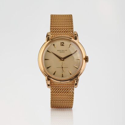 18ct Rose Gold, 35.8mm Patek Philippe Calatrava 2551 "Disco Volante" Wristwatch, circa 1950's
