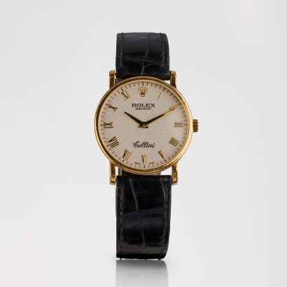 18ct Yellow Gold, 32mm Rolex Cellini Hand-wound, Jubilee Dial Wristwatch