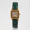 18ct Yellow Gold, 27mm Cartier Santos-Dumont "Extra Plate" Ultra Thin hand-wound Wristwatch, circa 1980s