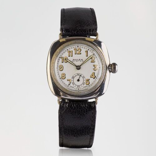 Rare, Silver Cased, Rolex Oyster "Bubble-Back" with Prima Movement Wristwatch, circa 1926
