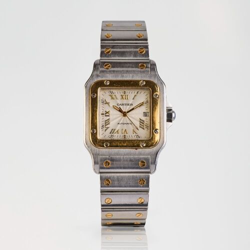 18ct Yellow Gold / Stainless Steel, 29mm Cartier Santos "Millennium Dial" Automatic Wristwatch