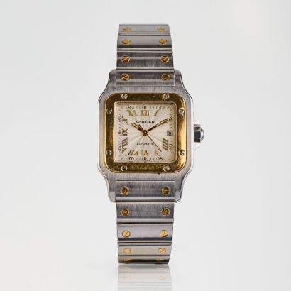 18ct Yellow Gold / Stainless Steel, 29mm Cartier Santos "Millennium Dial" Automatic Wristwatch