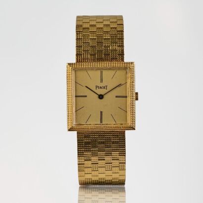 18ct Yellow Gold, Piaget Square Altiplano Hand-wound Wristwatch, circa 1970's