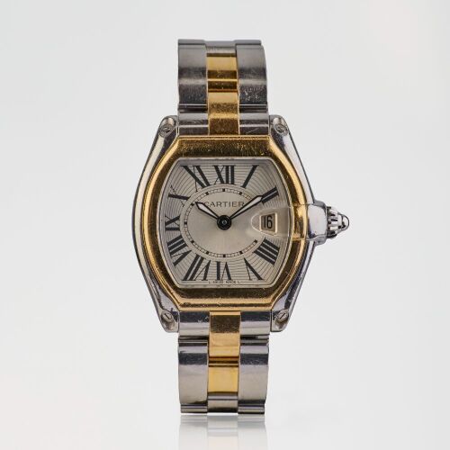 18ct Yellow Gold / Stainless Steel, 32mm Cartier Roadster, Medium Model,Quartz Wristwatch, circa 2007