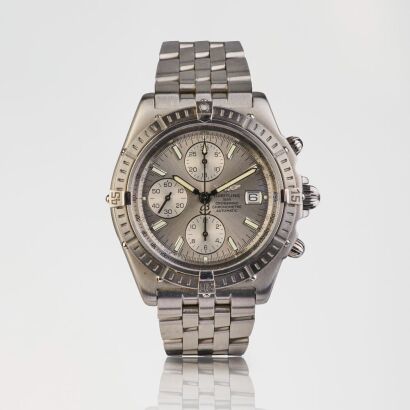 Stainless Steel, 43.7mm Breitling Crosswind Racing Chronograph Med Cup " Mean Machine" Wristwatch, circa 2006