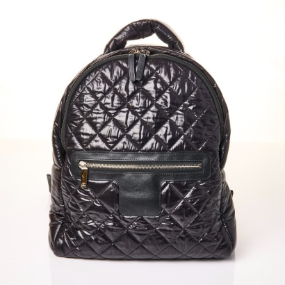 Chanel, Black Quilted Coco Cocoon Backpack