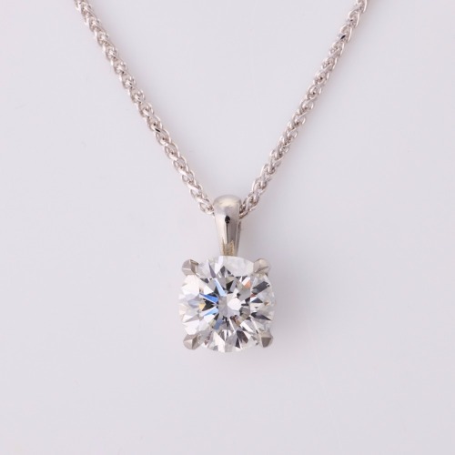 Partridge Jewellers, Platinum, 1.03ct Diamond Pendant / 18ct White Gold Chain - As new