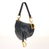 Christian Dior, Black Grained Calfskin Classic Saddle Bag - 2